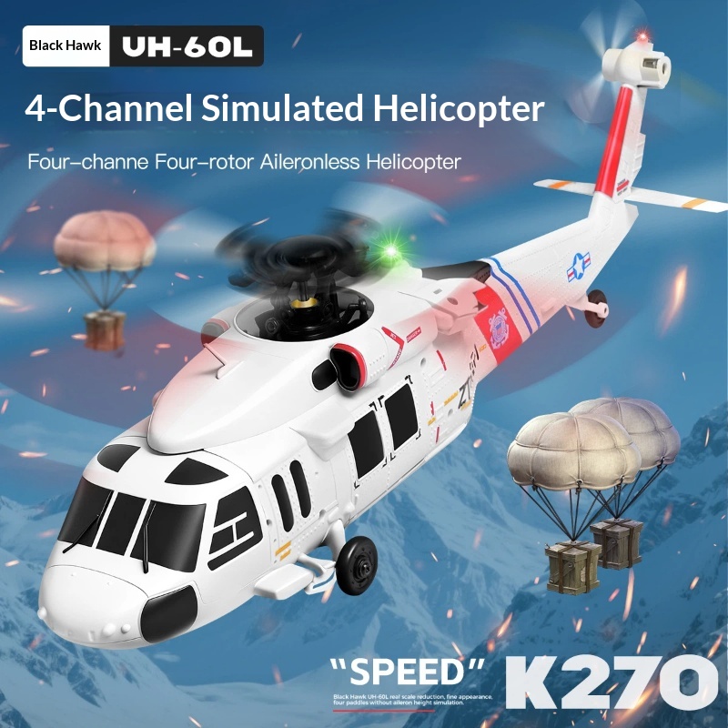 Rc Helicopter Gyro - Wltoys K270 Black Hawk UH-60L Elicottero